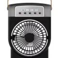 BUĞZ Şarjlı 600 Ml Su Hazneli Taşınabilir Masaüstü Vanilatör  Güçlü Fan Ve 2000 Mah Pil Siyah