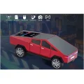 BUĞZ Şarjlı araba tasarımlı Bluetooth hoparlör 15W FM radyo SD kart USB destekli kırmızı