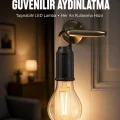 BUĞZ Şarjlı Aydınlatma Ampul Tasarımlı Ambians Işık Askılı Kamp Lambası
