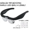 BUĞZ Şarjlı Gözlük Büyüteç  4 Farklı Lens 11537dc