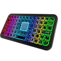 BUĞZ Şarjlı Kablosuz Mini RGB Klavye Uzun Pil Ömürlü