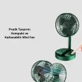 BUĞZ Şarjlı Katlanabilir Mini Fan – 3 Kademe Hız Ayarı, Taşınabilir Tasarım