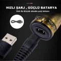 BUĞZ Şarjlı kuru saç sakal vücut tıraş makinesi altın renk 4-6 saat kullanım 3-5 başlık