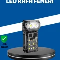 BUĞZ Şarjlı LED Kafa Lambası Manyetik Klipsli El Sensörlü Çok Fonksiyonlu