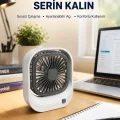 BUĞZ Şarjlı Masaüstü Fan 3 Kademeli Güçlü Hava Akışı