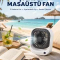 BUĞZ Şarjlı Masaüstü Fan 3 Kademeli Hız Ayarlı Güçlü Hava Akışı