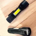 BUĞZ Şarjlı Metal Zoomlu El Feneri Işıldak Led Işık Taşınabilir El Lambası