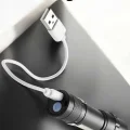 BUĞZ Şarjlı Metal Zoomlu El Feneri Işıldak Led Işık Taşınabilir El Lambası