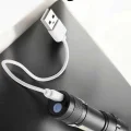BUĞZ Şarjlı Metal Zoomlu El Feneri Işıldak Led Işık Taşınabilir El Lambası