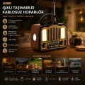 BUĞZ Şarjlı - Nostalji Bluetooth İbreli Fm Radyo Mp3 Usb - Tf Player Speaker Pl-4702 Bx40