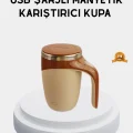 BUĞZ Şarjlı Otomatik Karıştırıcı Kupa Manyetik Mix Kupa Paslanmaz Çelik İç Astar