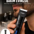 BUĞZ Şarjlı Tıraş Makinesi –Dijital Ekranlı, Hızlı Şarjlı, Profesyonel Kesim Seti Yeni Nesil