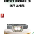 BUĞZ Şarjlı Wave Sensörlü LED Kafa Feneri Outdoor Kullanım