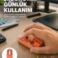 BUĞZ Şeffaf Kablosuz Mouse Bluetooth Bağlantılı Sessiz Tıklama Yeni Nesil