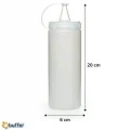 BUĞZ Şeffaf Kapaklı Sızdırmaz Yağlık Sosluk Şişesi Plastik Yağdanlık 400 ml AP-9028