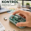 BUĞZ Şeffaf Tasarımlı Bluetooth Kablosuz Mouse Pilli Kullanım Yeni Nesil