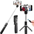BUĞZ Selfie Çubuğu Tripod Bluetooth Kumandalı Selfie Çubuğu Telefon Tutucu