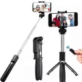 BUĞZ Selfie Çubuğu Tripod Bluetooth Kumandalı Selfie Çubuğu Telefon Tutucu