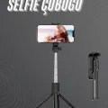 BUĞZ Selfie Çubuğu Tripod Bluetooth Kumandalı Selfie Çubuğu Telefon Tutucu