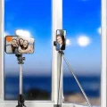 BUĞZ Selfie Çubuğu Tripod Kumandalı Telefon Tutucu Siyah