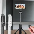  Selfie Çubuğu Tripod Kumandalı Telefon Tutucu Siyah