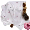 BUĞZ Sema Baby Çok Amaçlı Müslin Örtü 100x80 cm - Pembe Yıldız 8682476853124