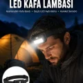 BUĞZ Sensörlü Kamp Lambası Ayarlanabilir Kafa Lambası Kafa Bantlı Yeni Nesil