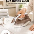 BUĞZ Seramik Tabanlı Buharlı Ütü 2200W Dikey Ütüleme 300ml Kahverengi