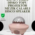 BUĞZ Sesle Etkileşimli Yıldız Projektörlü Gece Lambası – Bluetooth Hoparlörlü, USB Girişli, Dönen Okyanus