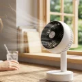BUĞZ Sessiz Çalışan Şarjlı Mini Fan Masa ve Araç Kullanımına Uygun
