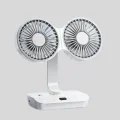  Sessiz Çalışan USB Şarjlı Çift Kafalı Masaüstü Fan – Ev ve Ofis İçin