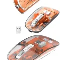 BUĞZ Sessiz Tıklama Çift Modlu Bluetooth Ve Alıcı Şeffaf Mouse Fare