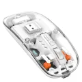  Sessiz Tıklama Çift Modlu Bluetooth Ve Alıcı Şeffaf Mouse Fare