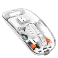  Sessiz Tıklama Çift Modlu Bluetooth Ve Alıcı Şeffaf Mouse Fare