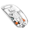 BUĞZ Sessiz Tıklama Çift Modlu Bluetooth Ve Alıcı Şeffaf Mouse Fare - BUĞZ