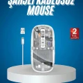 BUĞZ Sessiz Tıklama Çift Modlu Bluetooth Ve Alıcı Şeffaf Mouse Fare - BUĞZ