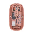 BUĞZ Sessiz Tıklamalı Şeffaf Mouse Bluetooth ve USB Uyumlu