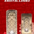 BUĞZ Sevgililer Günü İçin Hediye Kristal Lamba Sevgiliye Hediye USB Şarjlı Gece Lambası - Lisinya