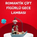 BUĞZ Sevgililer Günü İçin Romantik Çift Figürlü Dekoratif Gece Lambası