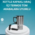  Seyahat Tipi Araç Çakmaklı Isıtıcı Çelik Termos Bardak