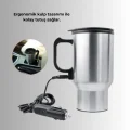  Seyahat Tipi Araç Çakmaklı Isıtıcı Çelik Termos Bardak
