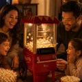 BUĞZ Sıcak Hava Popcorn Makinesi Yağsız Mısır Patlatıcı Nostaljik Tasarım