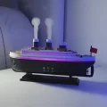 BUĞZ Sıcak ve soğuk buhar seçenekli, oda havasını nemlendiren cihaz. Siyah renklidir.