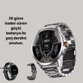 BUĞZ Şık Metal Kasa ve Değiştirilebilir Kordonlarla SW80 Smartwatch - BUĞZ