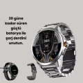 BUĞZ Şık Metal Kasa ve Değiştirilebilir Kordonlarla SW80 Smartwatch Yeni Nesil