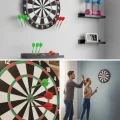 BUĞZ Şık Tasarımlı 15 İnç Dart Tahtası Metal Uçlu 4 Ok Seti