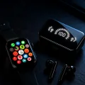 BUĞZ Şık Tasarımlı Akıllı Saat ve Bluetooth Kulaklık Seti Suya Dayanıklı ve Çok Fonksiyonlu