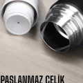  Şık ve Dayanıklı 3 Bardaklı Termos Seti Uzun Süre Isı Koruma Özellikli