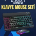  Şık ve Sessiz Tasarımlı Işıklı Klavye Mouse Seti – Şarjlı, Wireless