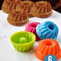 BUĞZ Silikon Göbekli Muffin CupCake Kalıbı - Sürekli Kullanım Muffin Kek Kalıbı 6 ADET